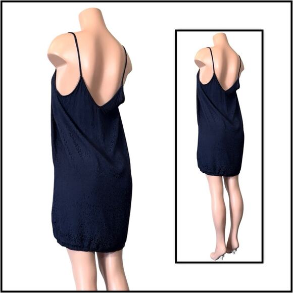 Nation LTD Penelope V Back Slip Dress in Ink $179 - Picture 7 of 12